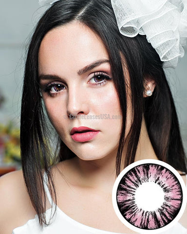 Geo Xtra Pink 2 Tone Circle Lens WTB67 - CircleLensesUSA.com