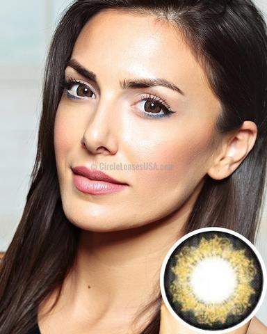 GEO Lavender Brown Circle Lens WFLA54 - CircleLensesUSA.com