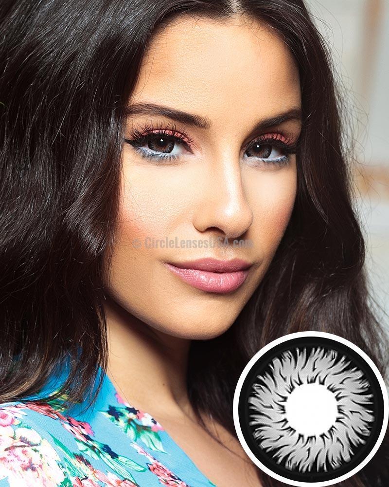 Geo Xtra Aster Grey 2 Tone Circle Lens WTC15 - CircleLensesUSA.com