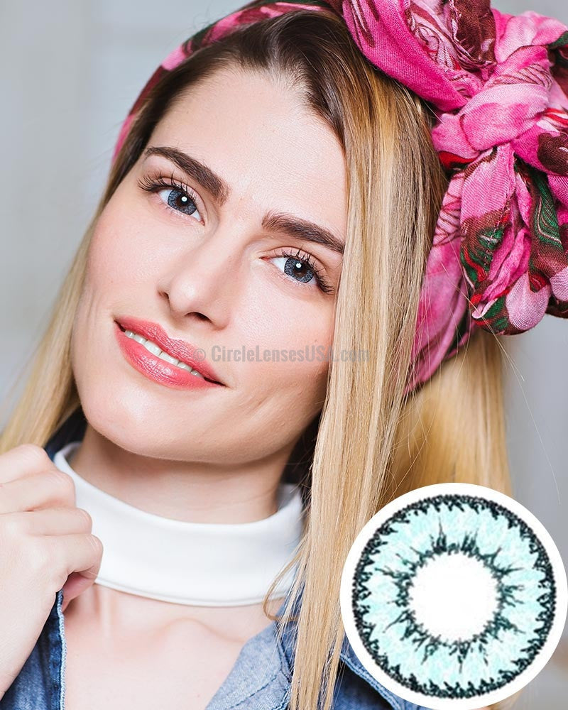 Geo Nudy Blue Circle Lens CH622 - CircleLensesUSA.com