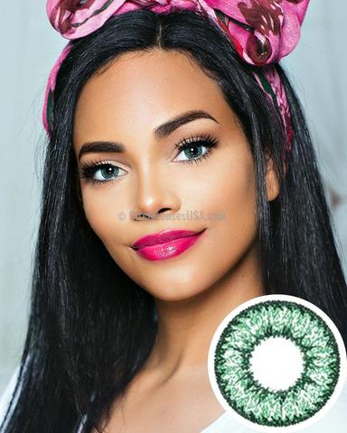 Geo Nudy Green Circle Lens CH623 - CircleLensesUSA.com