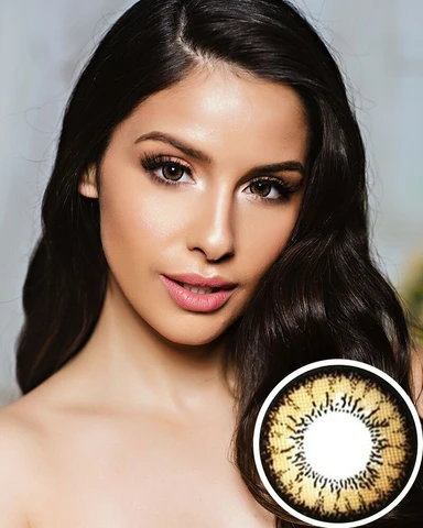 Geo Angel Brown 2 Tone Circle Lens CM834 - CircleLensesUSA.com
