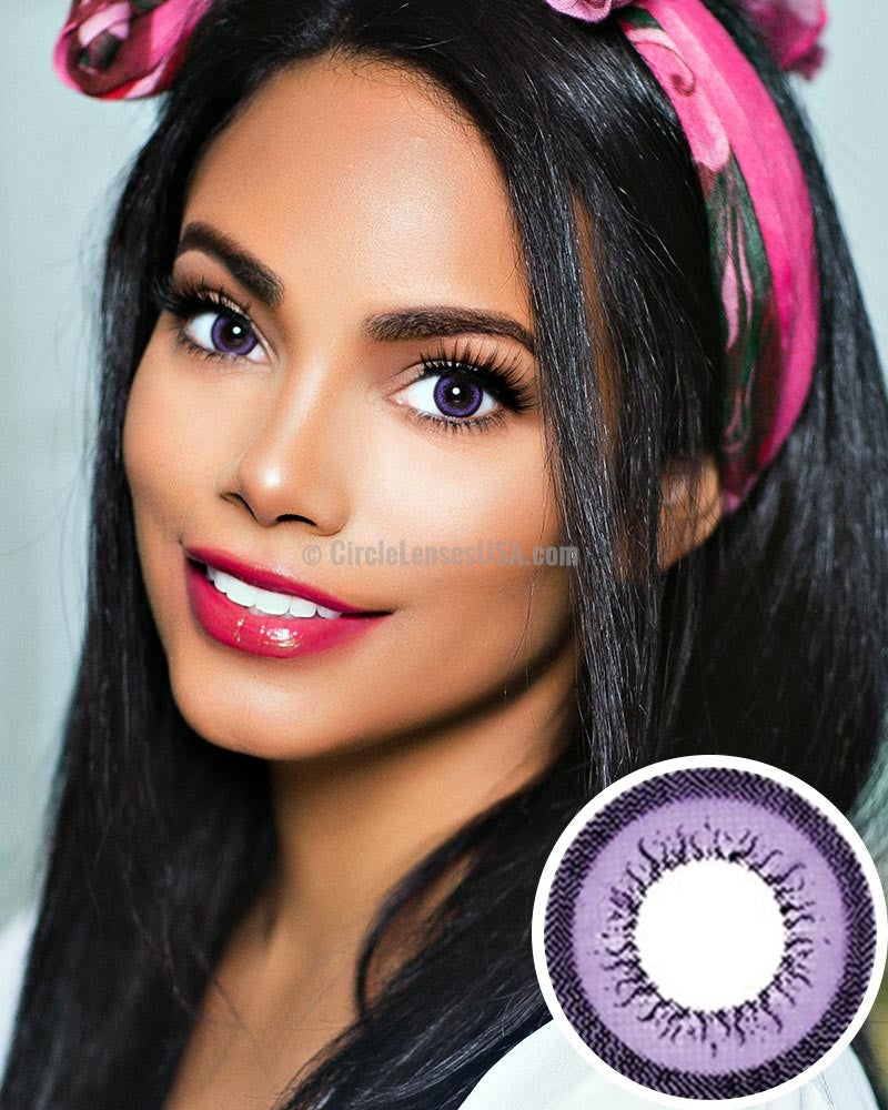 Geo Olive Violet Circle Lens OL101 - CircleLensesUSA.com