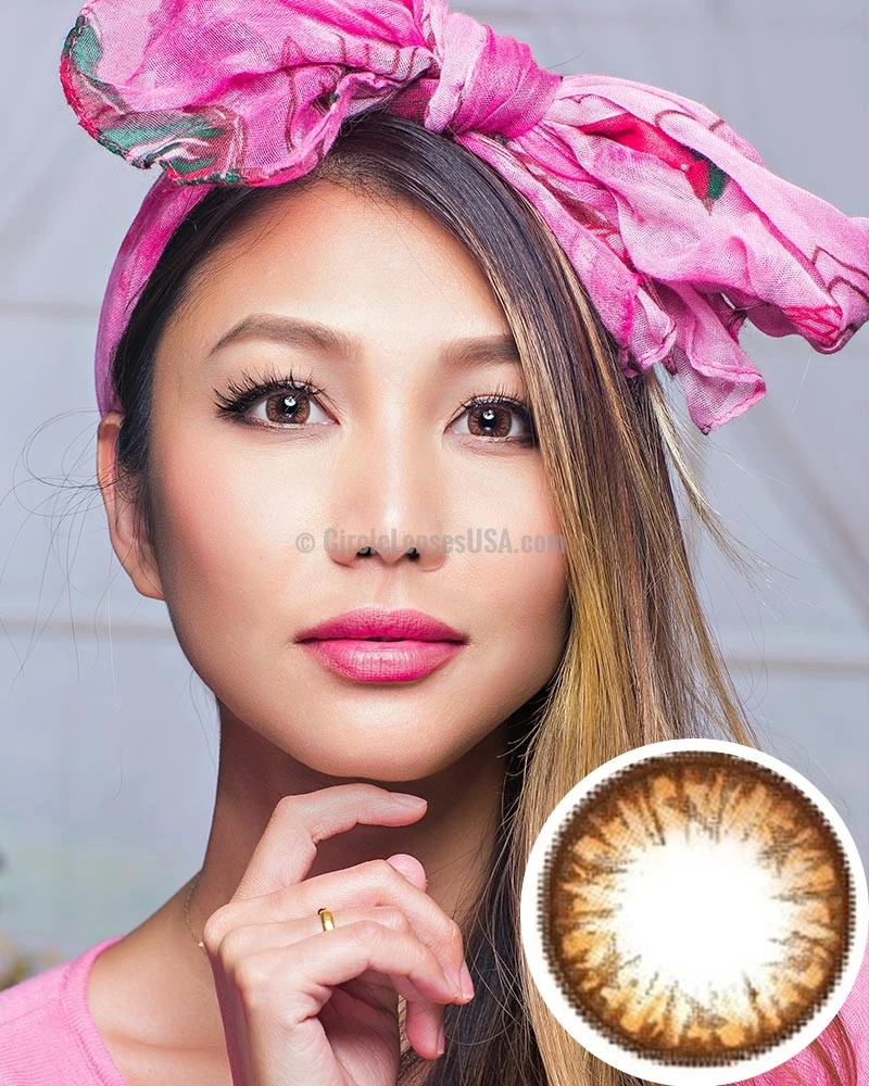 Geo Grang Grang Brown Circle Lens HC244 - CircleLensesUSA.com