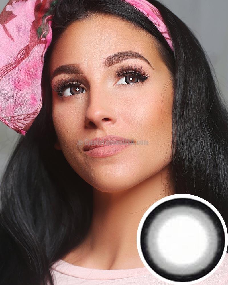 Geo Xtra Sakura Grey 2 Tone Circle Lens WIA25 - CircleLensesUSA.com