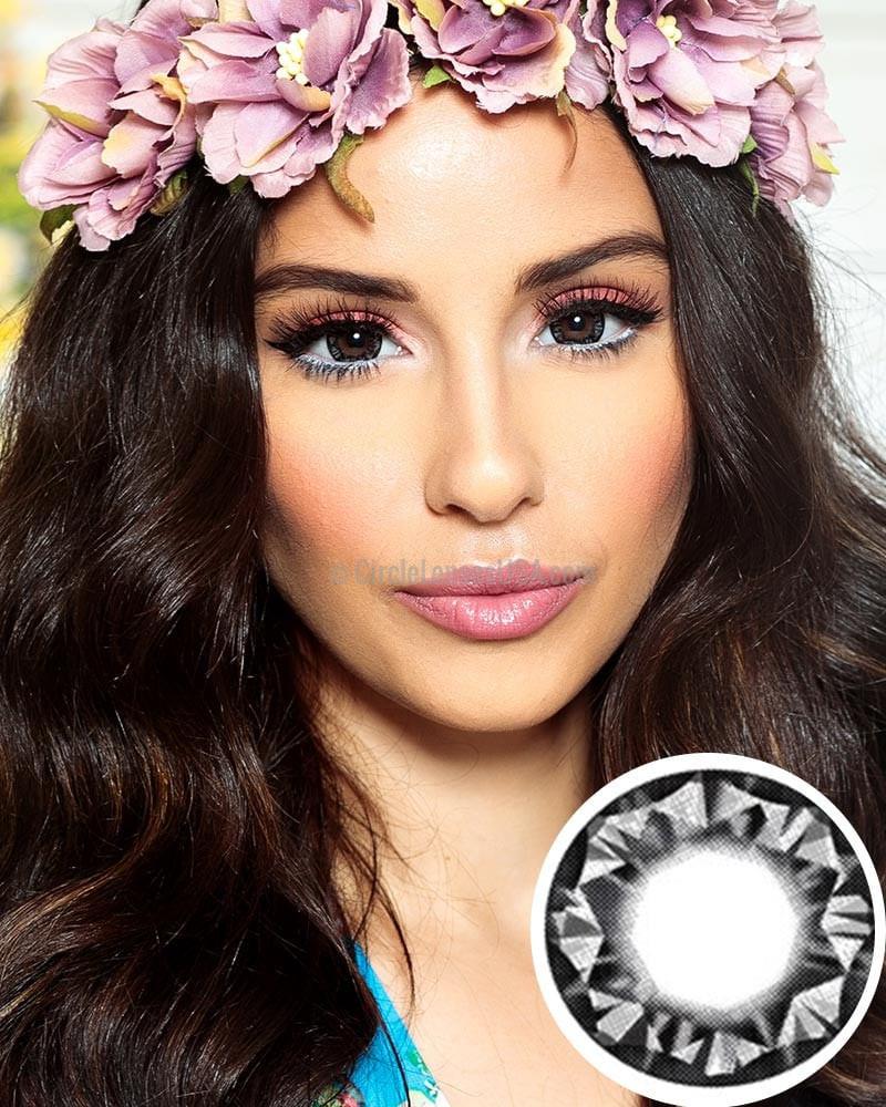Geo Xtra Diamond Grey 2 Tone Circle Lens WTB35 - CircleLensesUSA.com